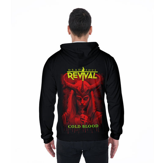 "Cold Blood" Men's Heavy Fleece Zip Up Hoodie