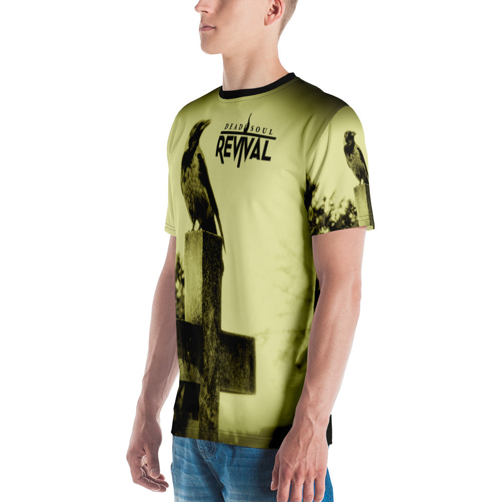 Men's All-Over Raven on Cross T-Shirt with logo