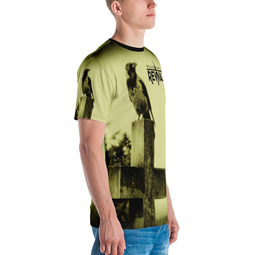 Men's All-Over Raven on Cross T-Shirt with logo