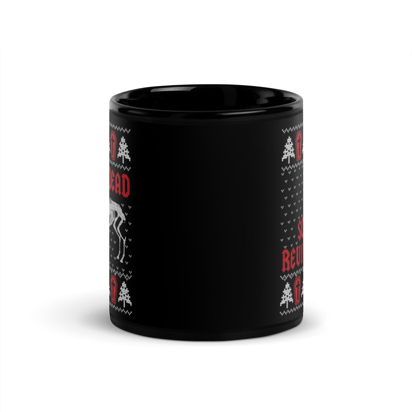 Dead Soul Revival Black Glossy Mug Deer Skeleton