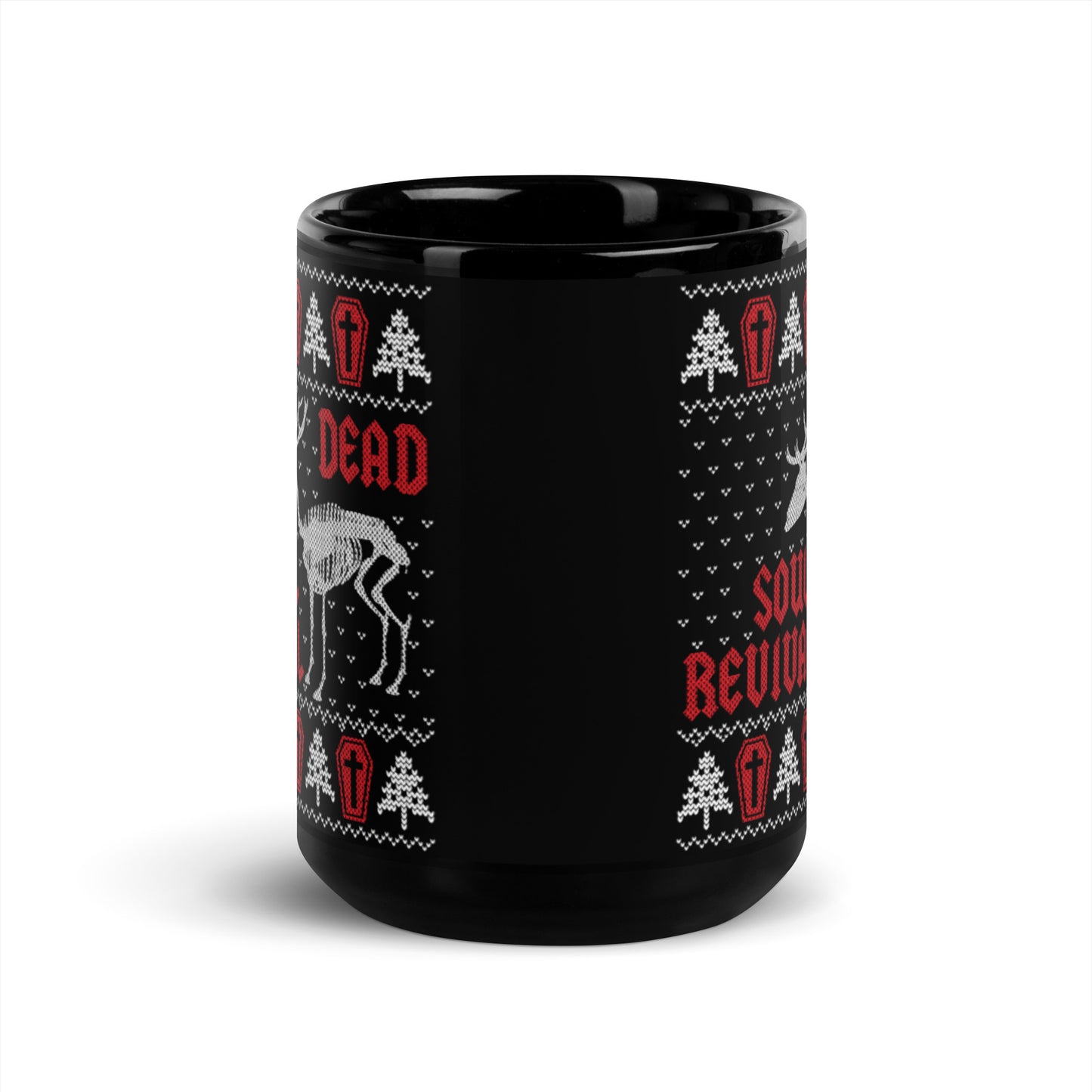 Dead Soul Revival Black Glossy Mug Deer Skeleton