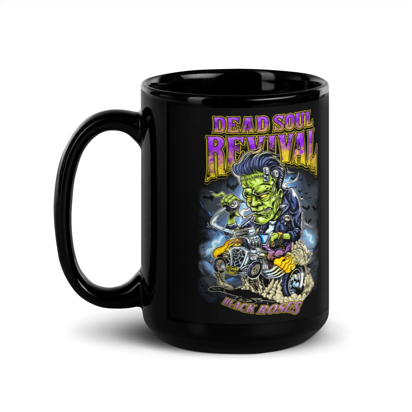 DSR Moto Frank Black Glossy Mug
