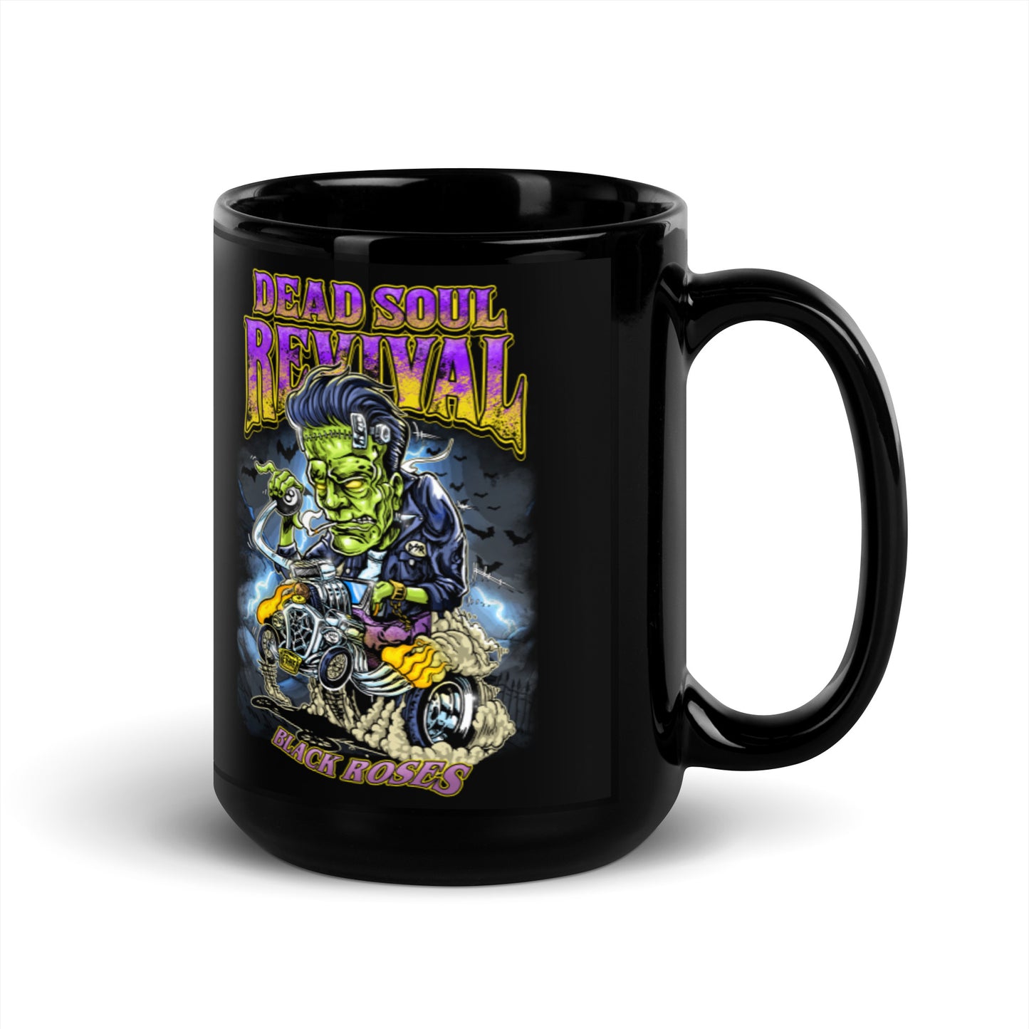 DSR Moto Frank Black Glossy Mug