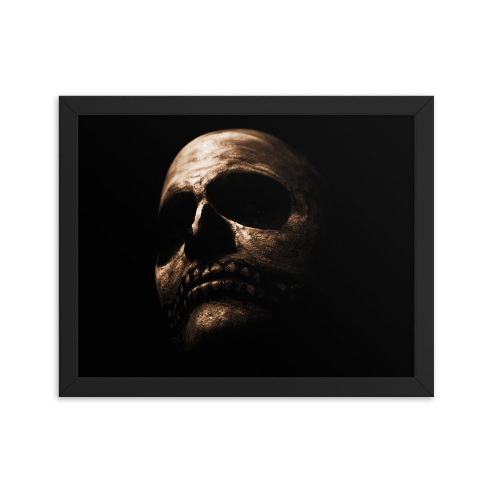 Gold Skull Framed Art Print - Online Exclusive
