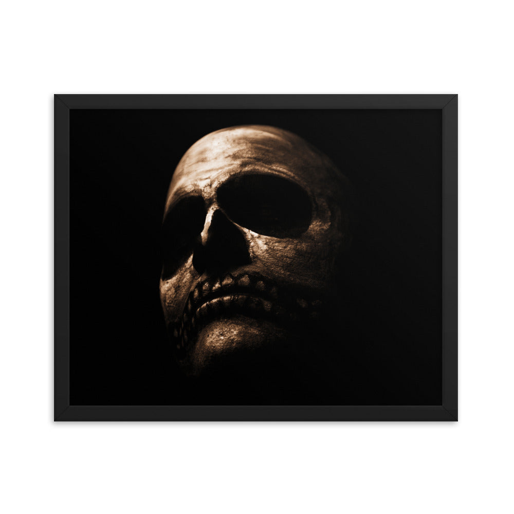 Gold Skull Framed Art Print - Online Exclusive