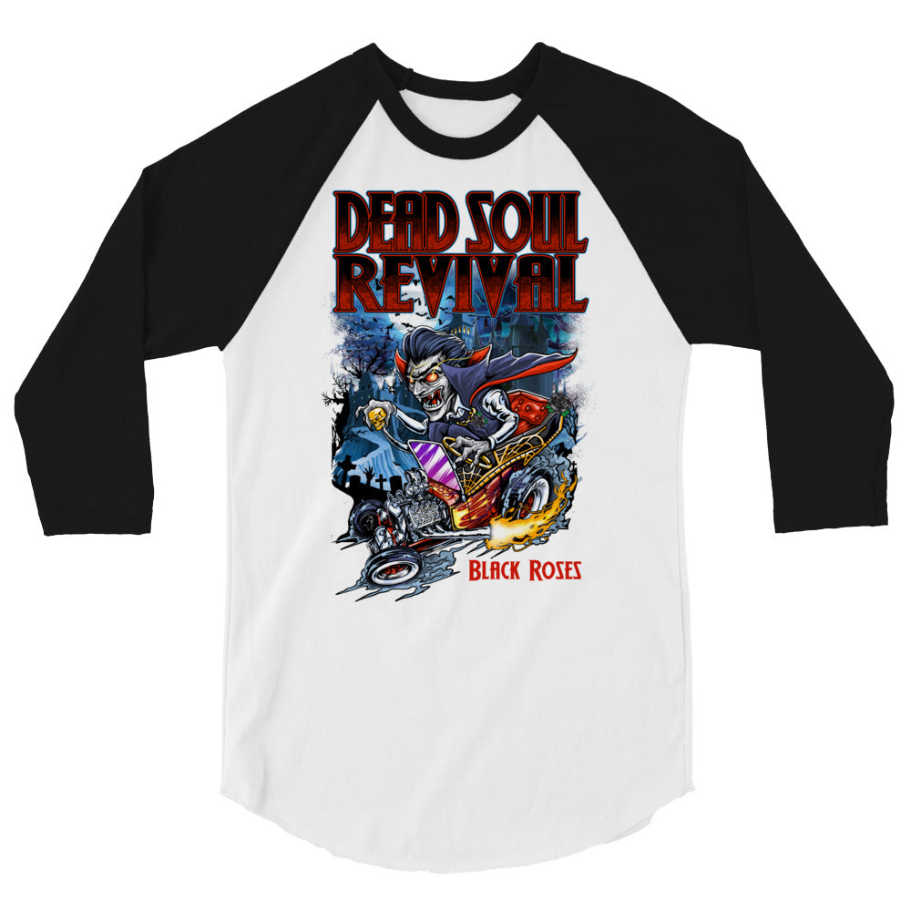 "Dracula's Revenge" 3/4 sleeve old school concert shirt - "Black Roses" series #2