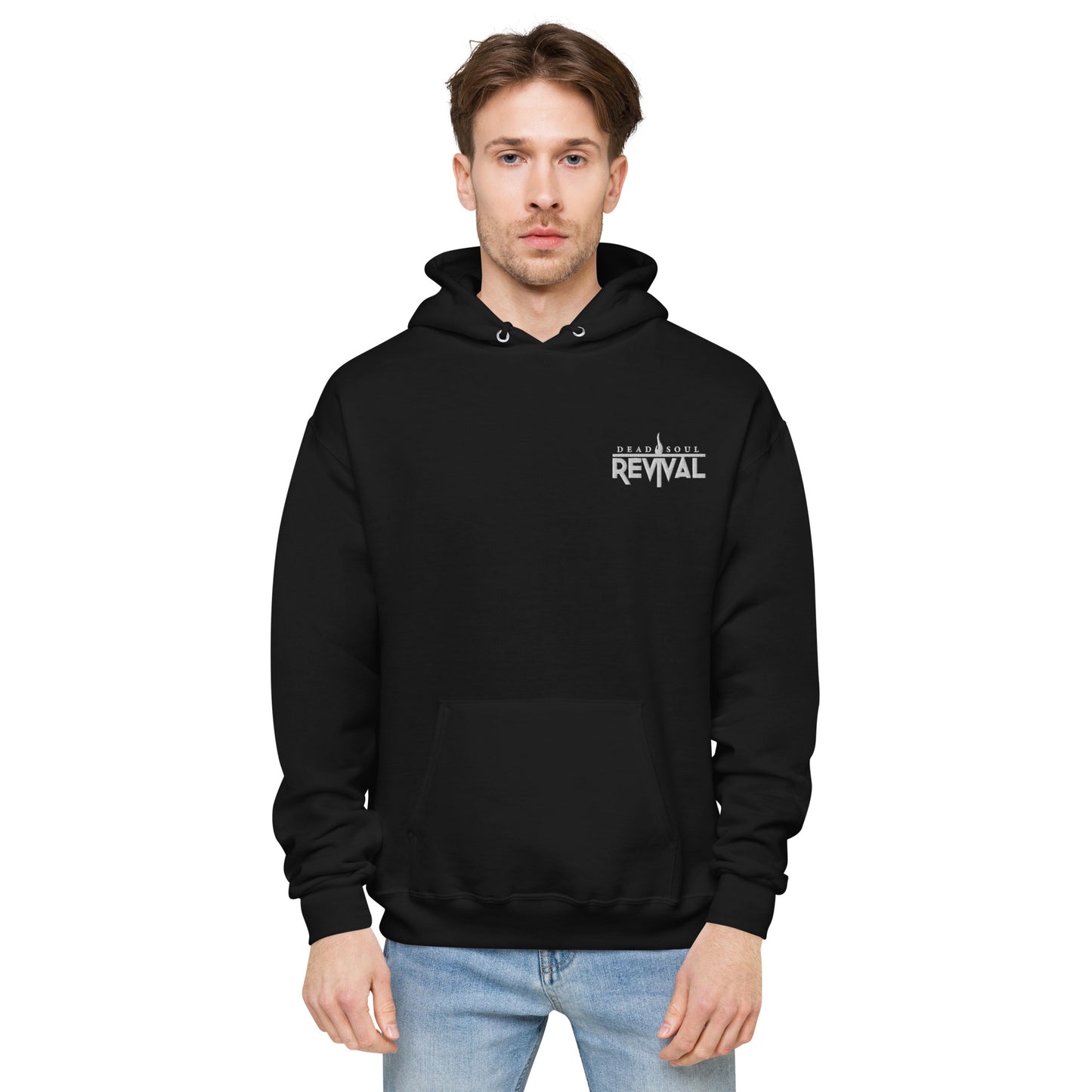 Front Embroidered Logo Unisex fleece hoodie