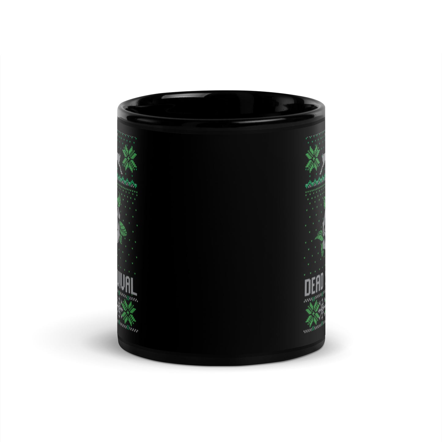 Dead Soul Revival Black Glossy Mug with Black Roses