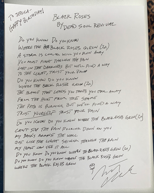 Personalized Handwritten Lyrics