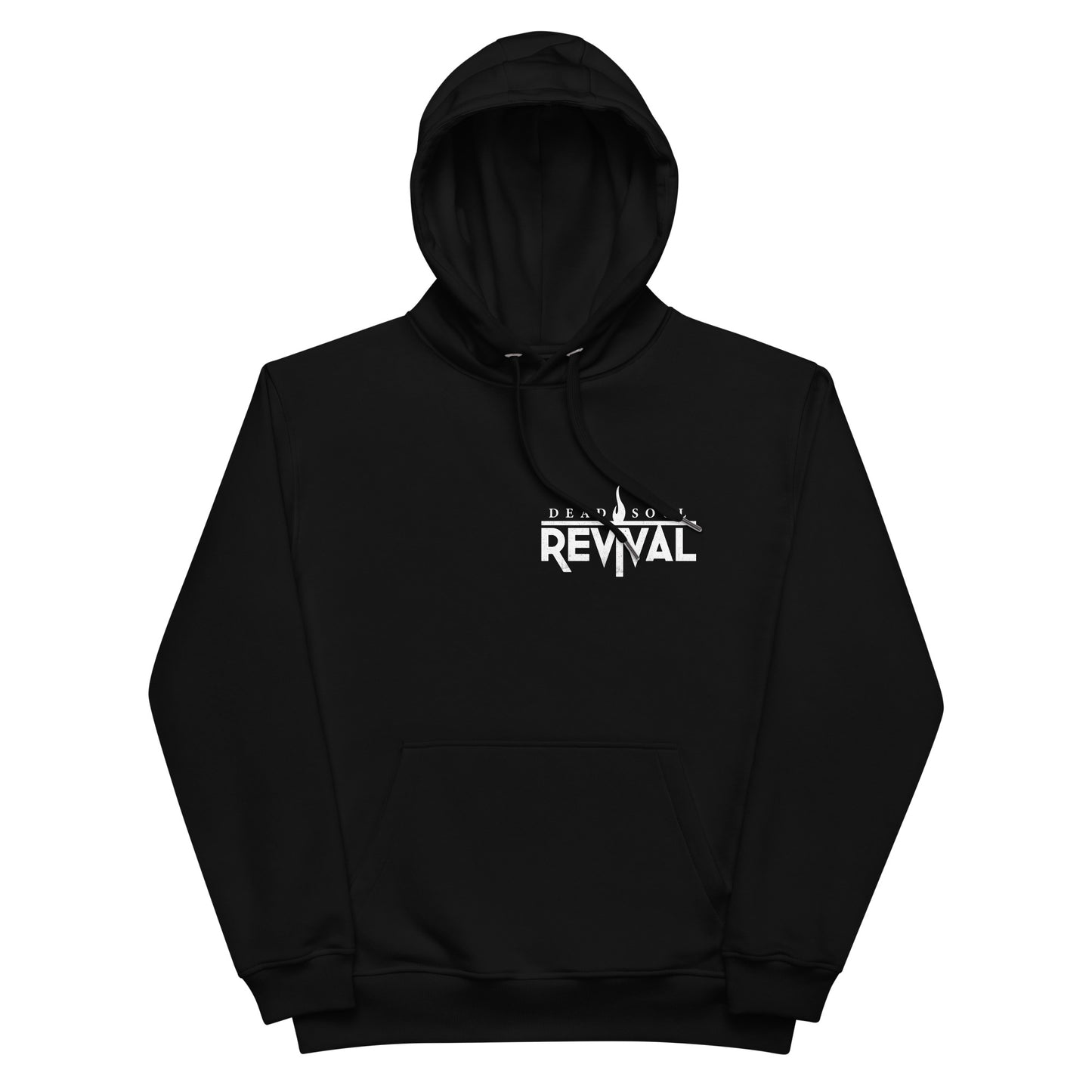 Premium eco hoodie with logo front and back