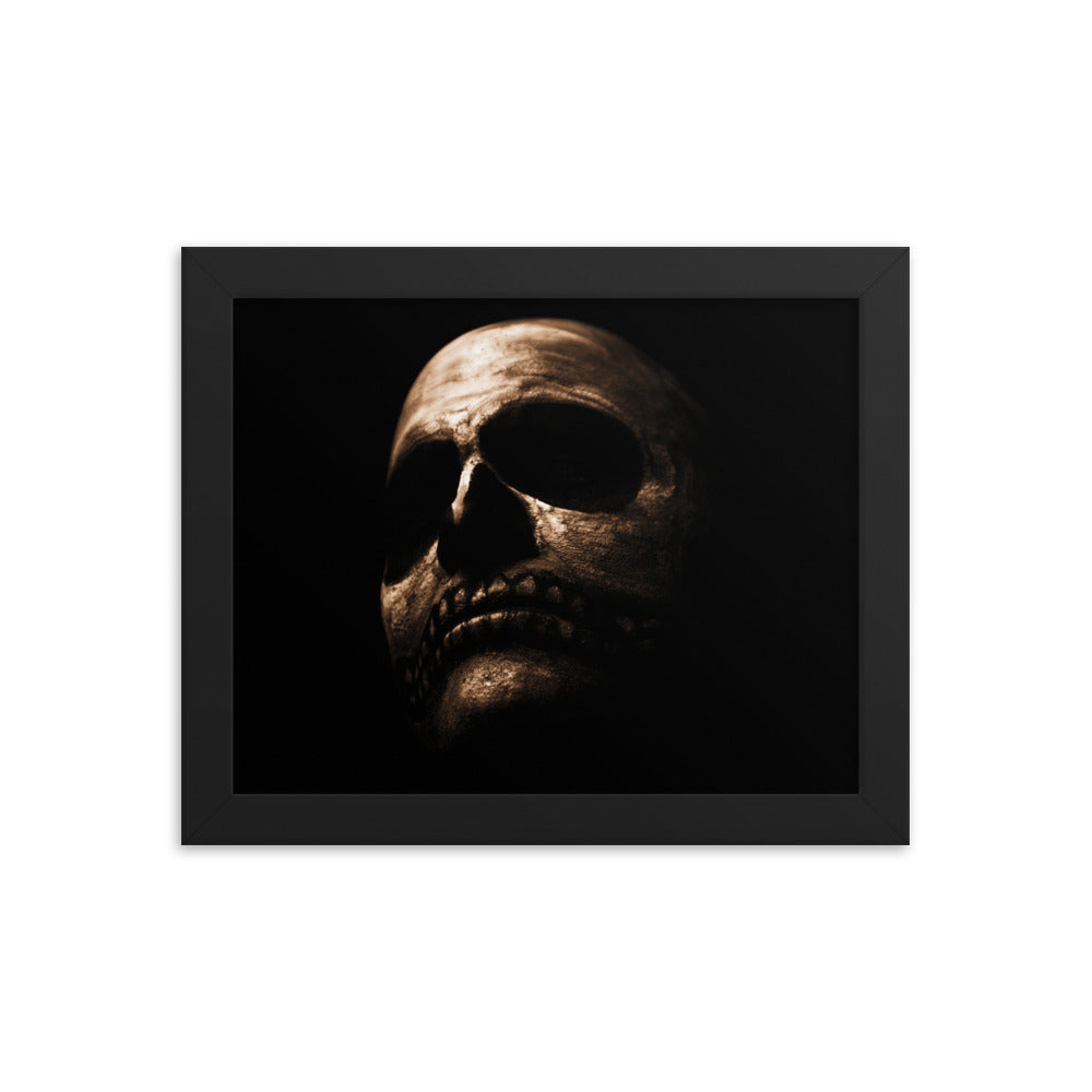Gold Skull Framed Art Print - Online Exclusive