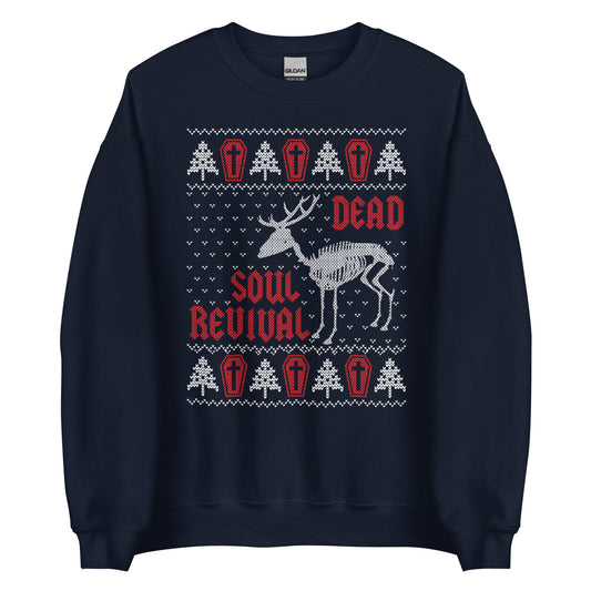 Dead Soul Revival Classic Ugly Christmas Sweater (Deer Skeleton)